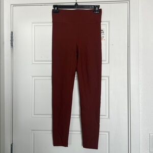 High-Waisted Burgundy Leggings